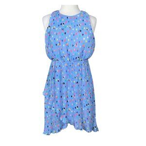 Tommy Hilfiger Girls Casual Chambray Dot Sidetail Sleeveless Dress L (12/14) NWT
